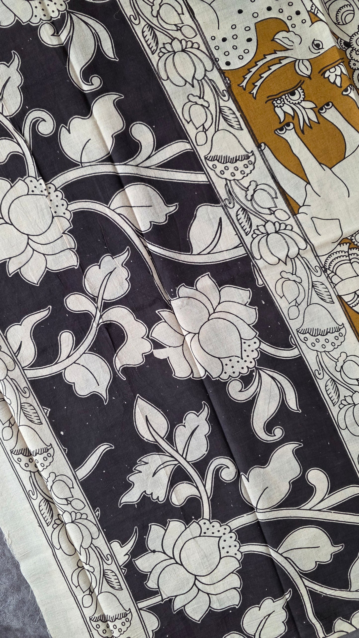 Pure Kalamkari Cotton Salwar Set (2.5 Metres) - Ak371