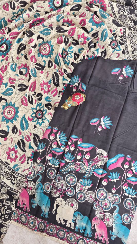 Penkalamkari - inspired kalamkari cotton set - AK238