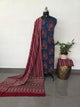 Handcrafted hakoba ajrakh cotton set -HZ336