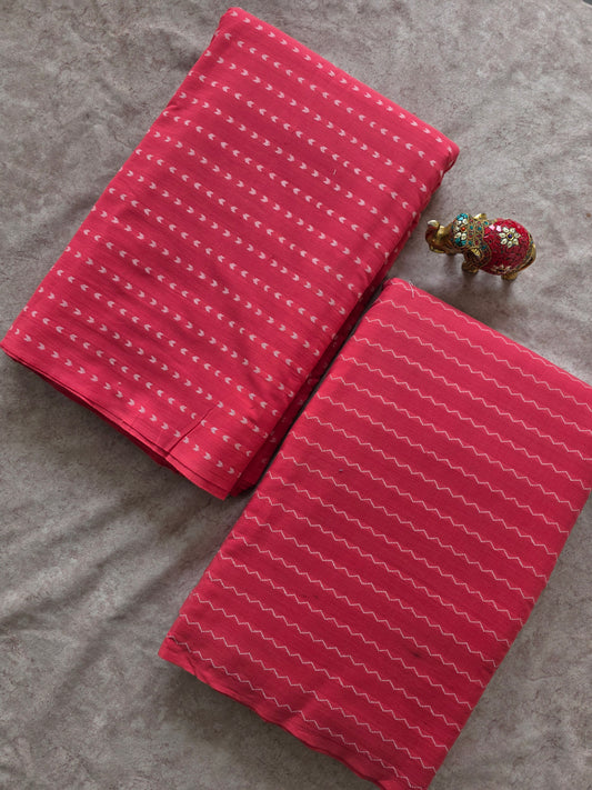 Prewashed south cotton jacquard weave cords set  ( 5 mtrs ) - HRM177