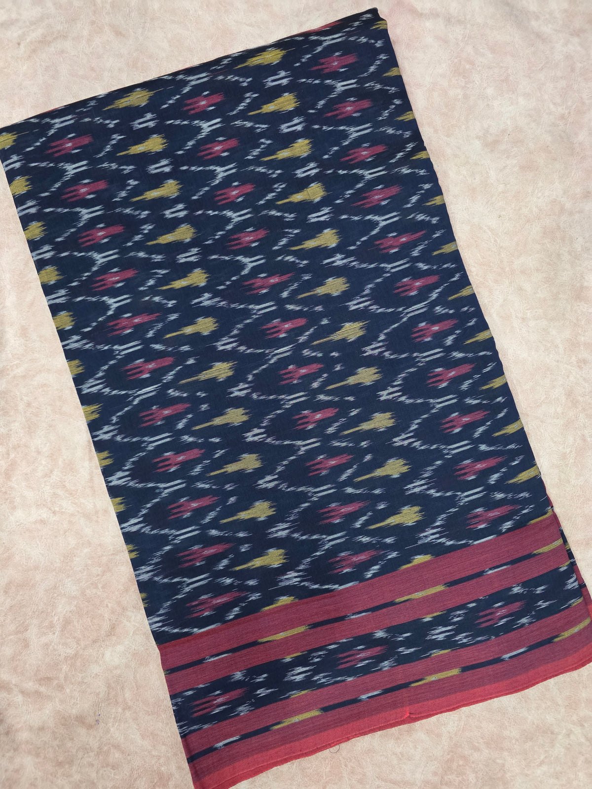 Mercerised warp ikkat saree - WW216
