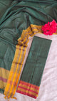 Mercerised checked narayanapet salwar set (green) (4.5 meters) - NA40