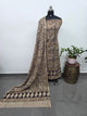 Handblock pure kalamkari cotton with border (2 pc set) - AK511