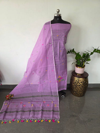 Semi muslin jamdhani salwar set - JMM431