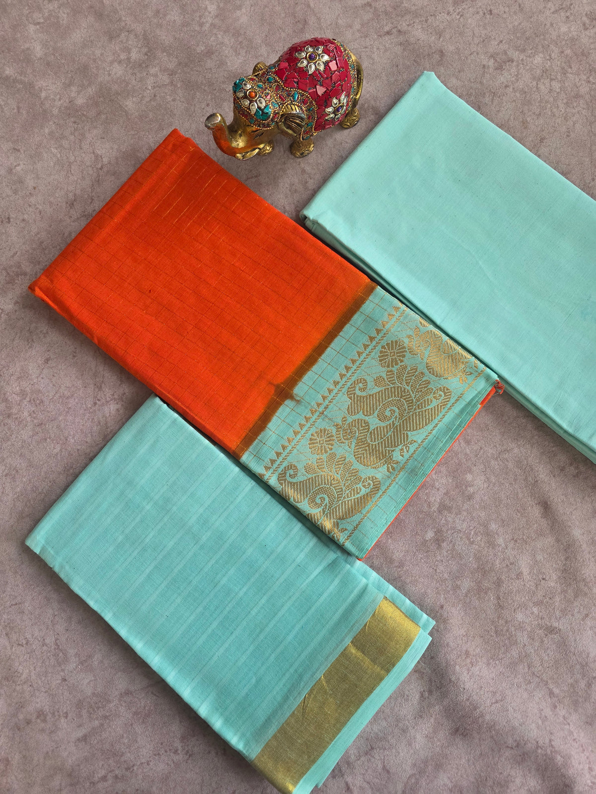 Madurai sungudi zari kattam salwar set -MS132