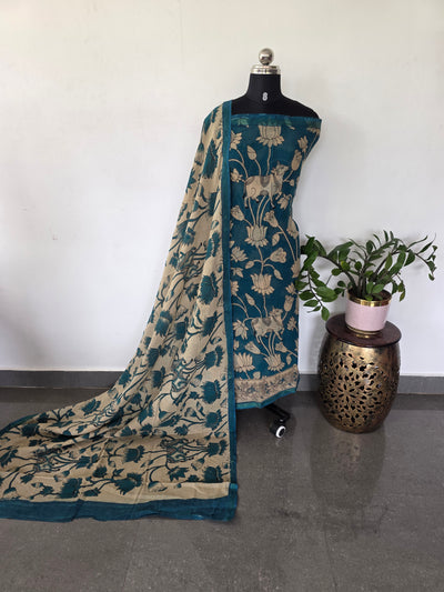Handcrafted Kota kalamkari set (2 pc set )-AK464