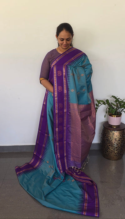 Gadwal semi soft silk saree - GS86