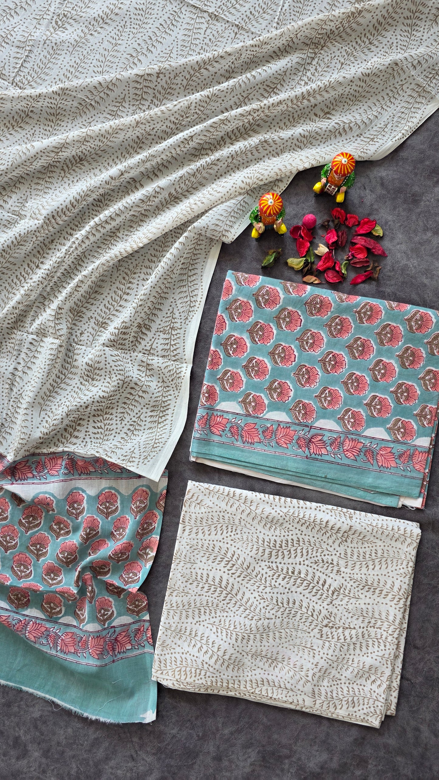 Handblock Jaipuri pure cotton set - JA492