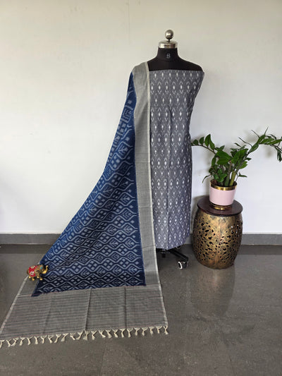 Handloom Mercerised ikkat cotton salwar set - KK208