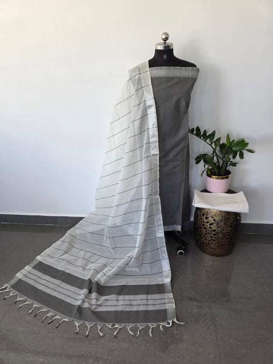 Mangalagiri cotton set with zari border- MAA19