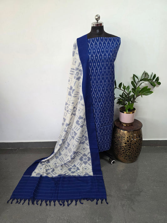 Handloom Mercerised ikkat cotton salwar set - KK188
