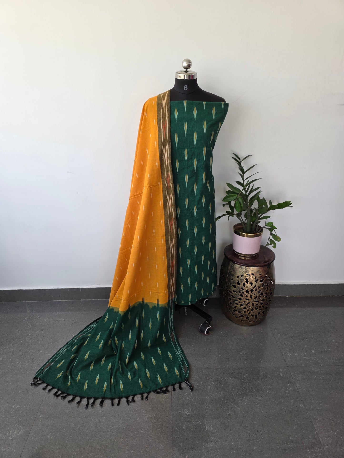 Pochampally ikkat cotton set - XD12