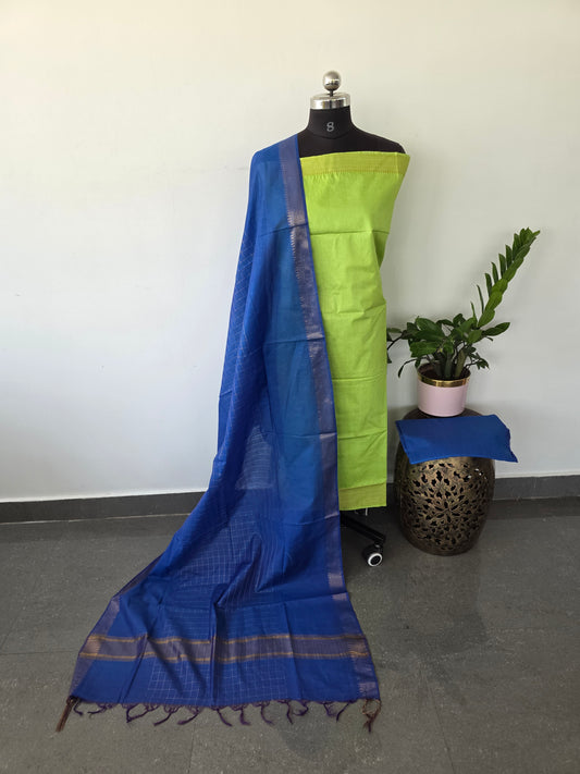 Bhagalpuri fusion mangalagiri silk set - BA62