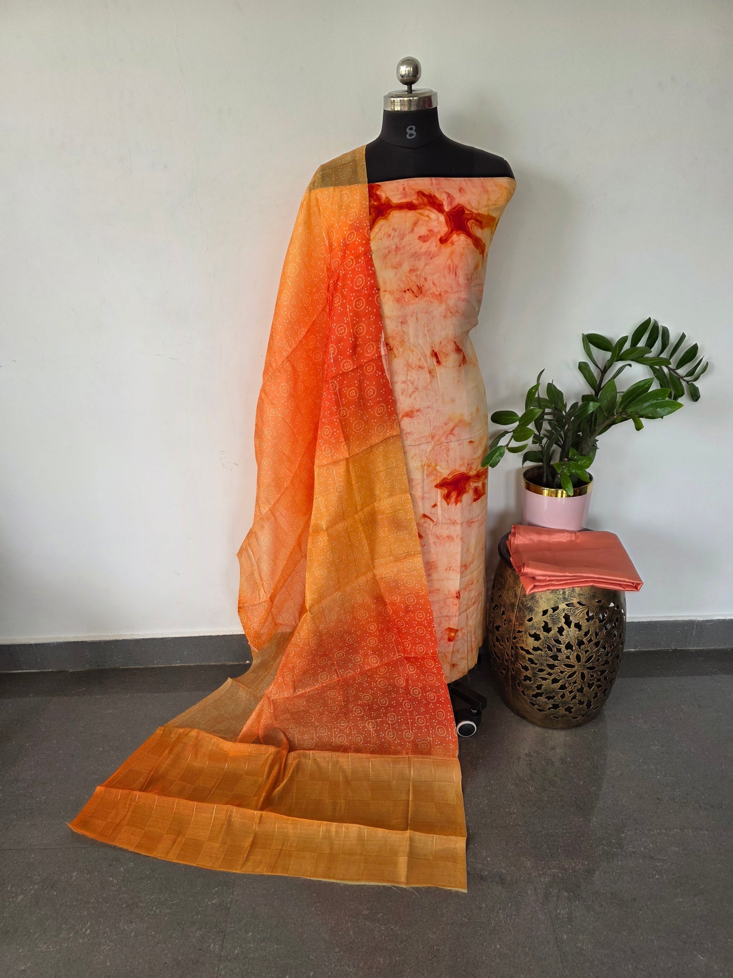 Fancy tussar silk set - CLA402