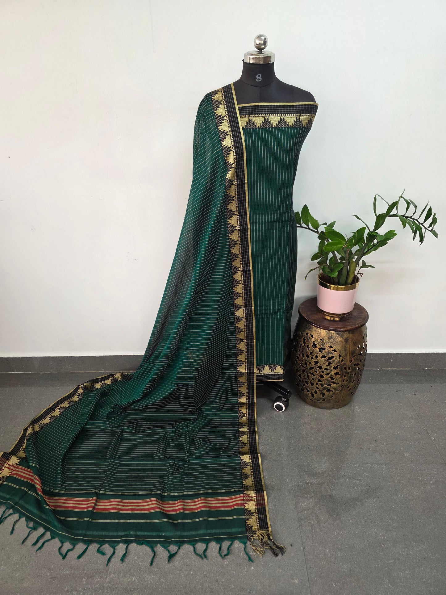 Mercerised stripes narayanapet salwar set (4.5 meters)-Na513