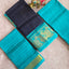 Madurai sungudi zari kattam salwar set(Blue) -MS119
