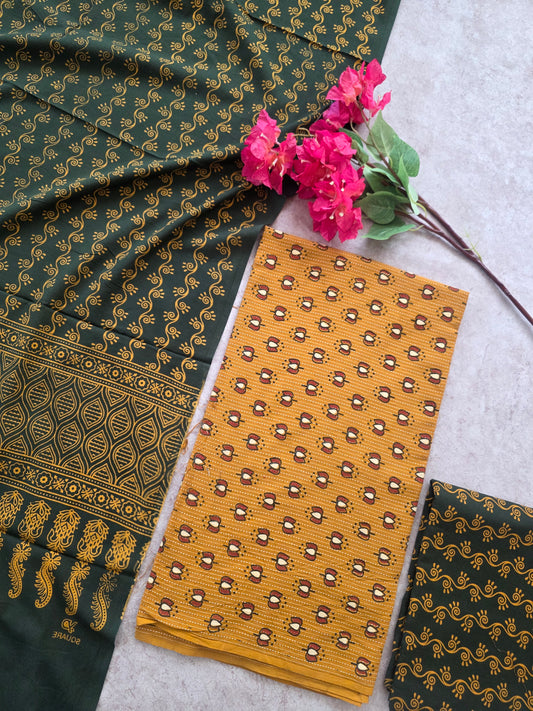 Pure kantha Ajrakh cotton set - VC33