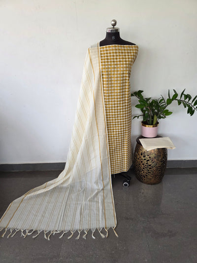 Kerala kasavu checked salwar set - KK3