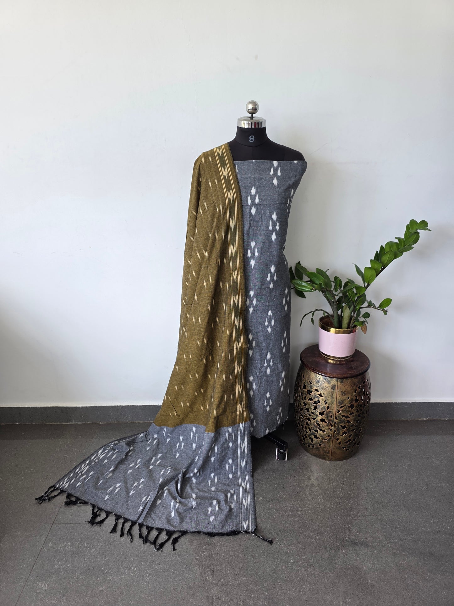Pochampally ikkat cotton set-VN89