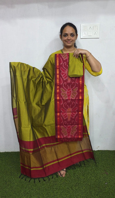 Pochampally sico set with ikkat damn -WW553