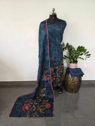 Penkalamkari inspired Viscose Modal silk set-VM41