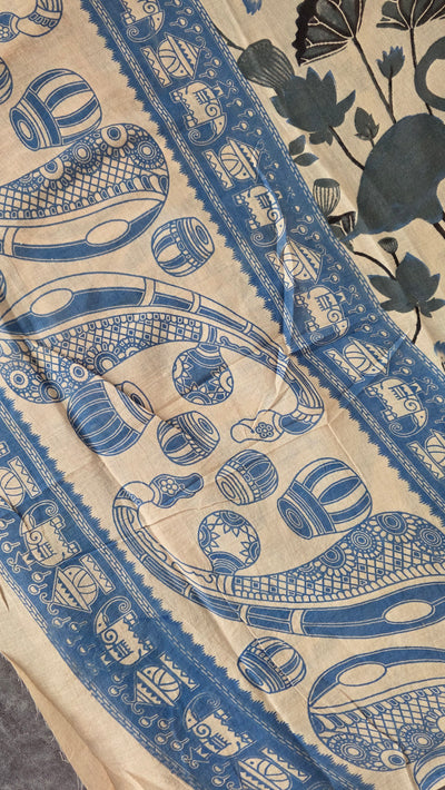 Pure Kalamkari Cotton Salwar Set (2.5 Mtrs) - Ak374