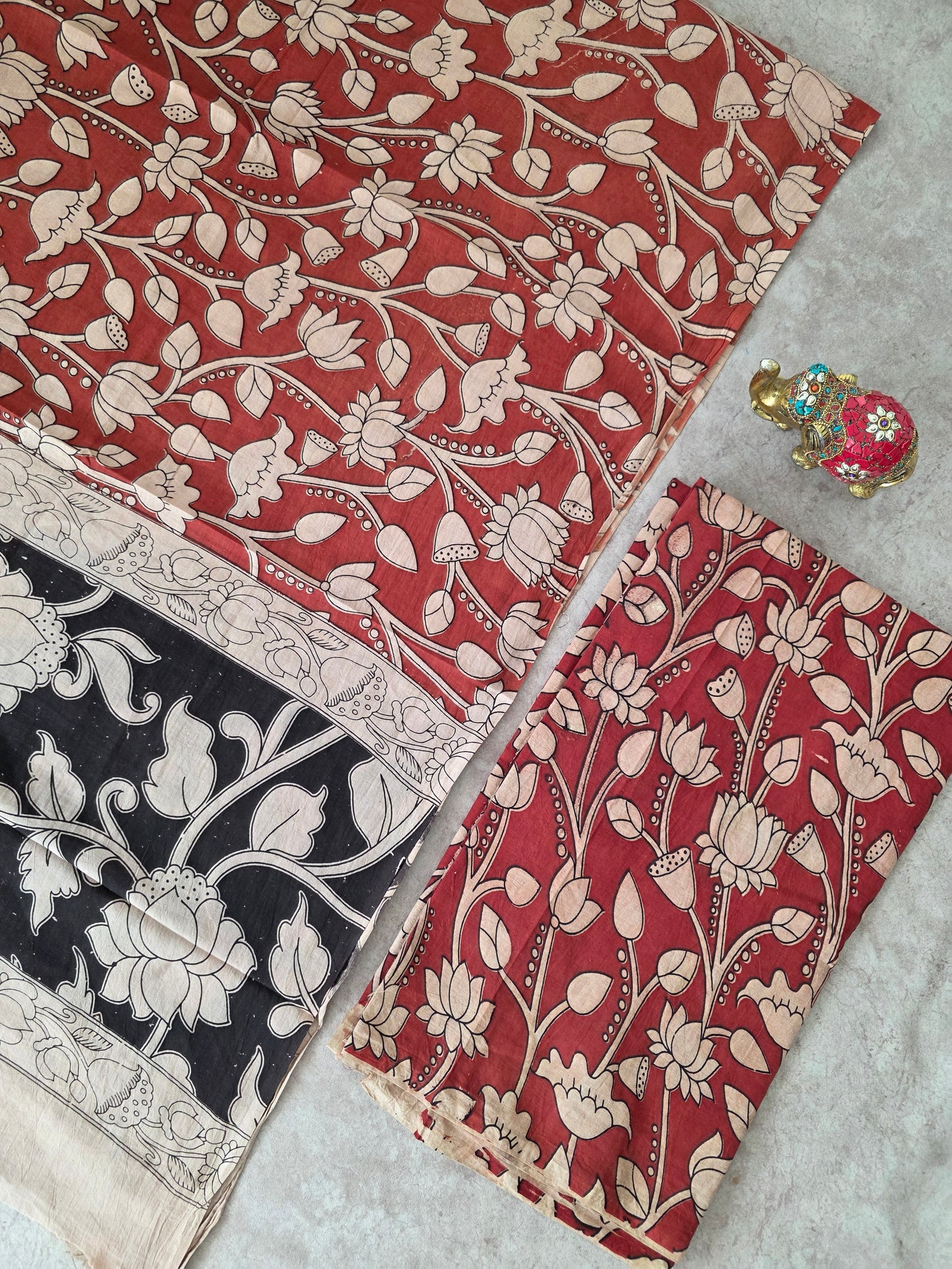 Pure Kalamkari Cotton Salwar Set (2.50 Metres) - Ak361