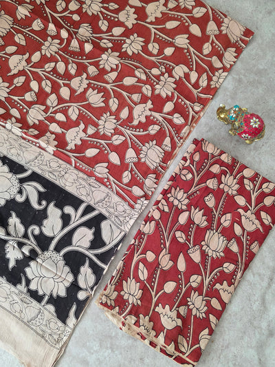 Pure Kalamkari Cotton Salwar Set (2.5 Metres) - Ak361