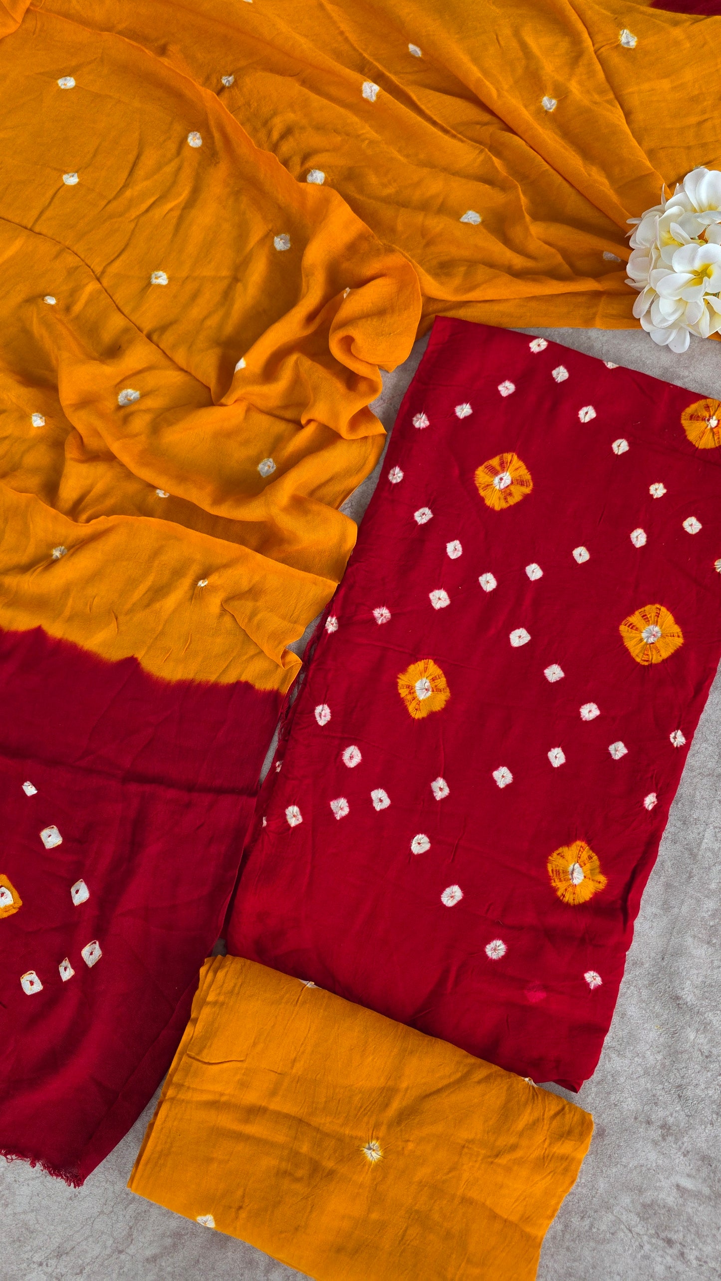 Bandhani rayon cotton set - BR2