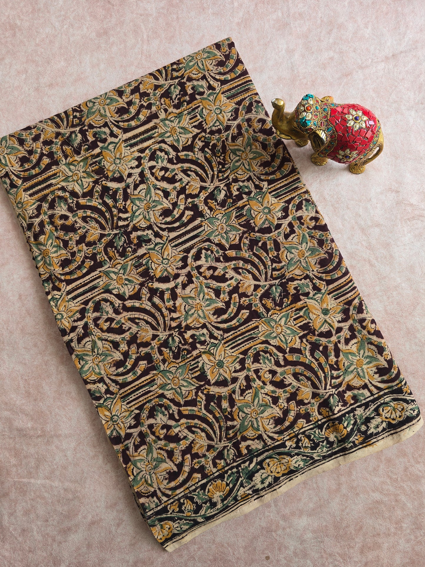 Handblock pure kalamkari cotton set - HZ8
