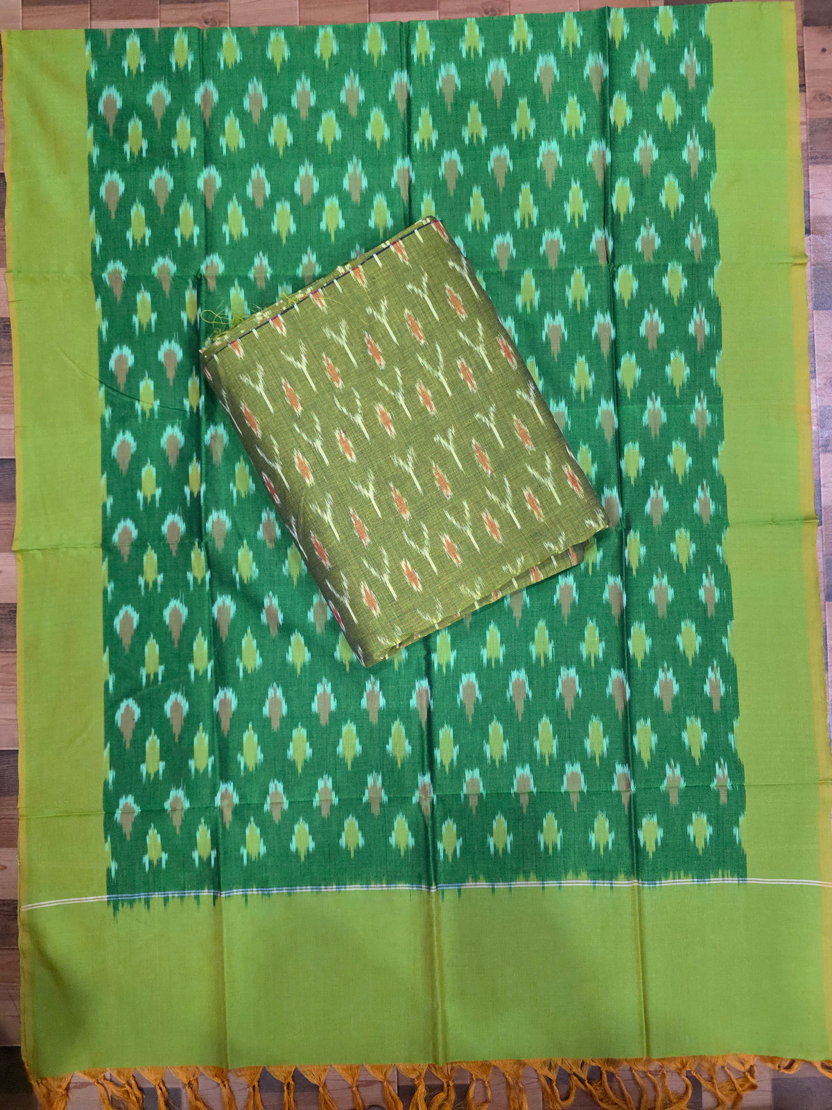 Handloom Mercerised ikkat cotton salwar set -WW830