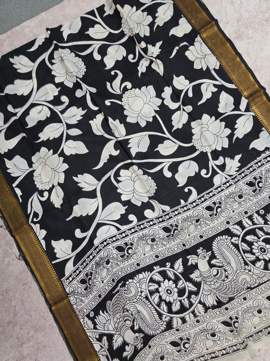 Pure chennuri kalamkari silk duppatta - KAA3
