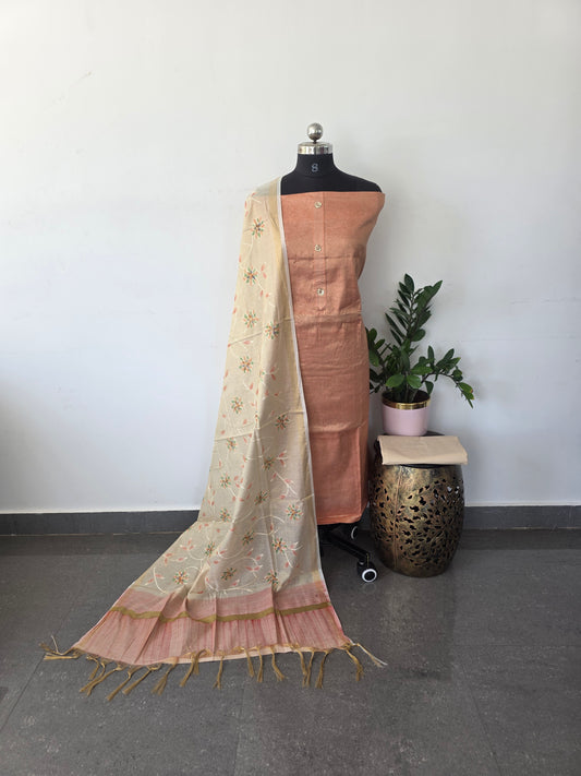 Premium shimmer tissue silk set -