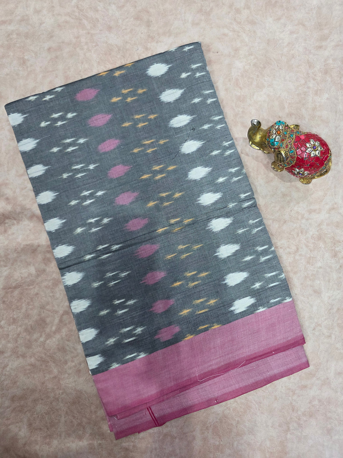 Mercerised warp ikkat saree - WW283