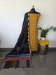 Handcrafted ajrakh cotton top with applique cotton shawl - BAA58
