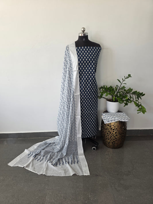 Heavy ajrakh cotton set  - 17