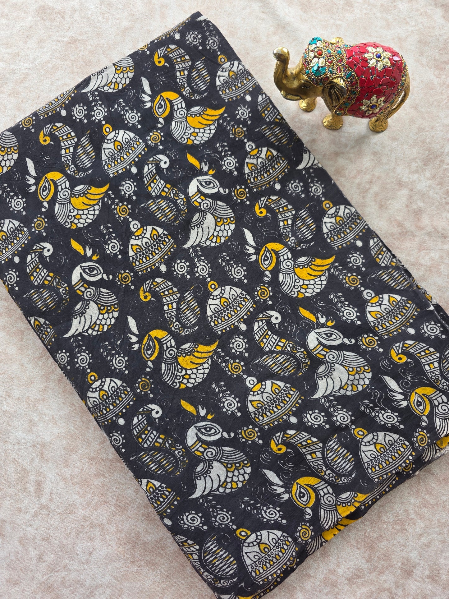 Pure kalamkari cotton running material (1 meter)- KM38