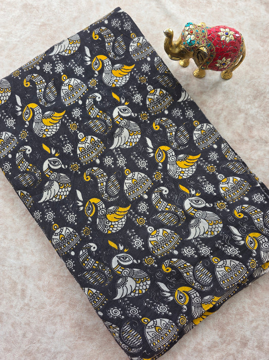 Pure kalamkari cotton running material (1 meter)- KM38