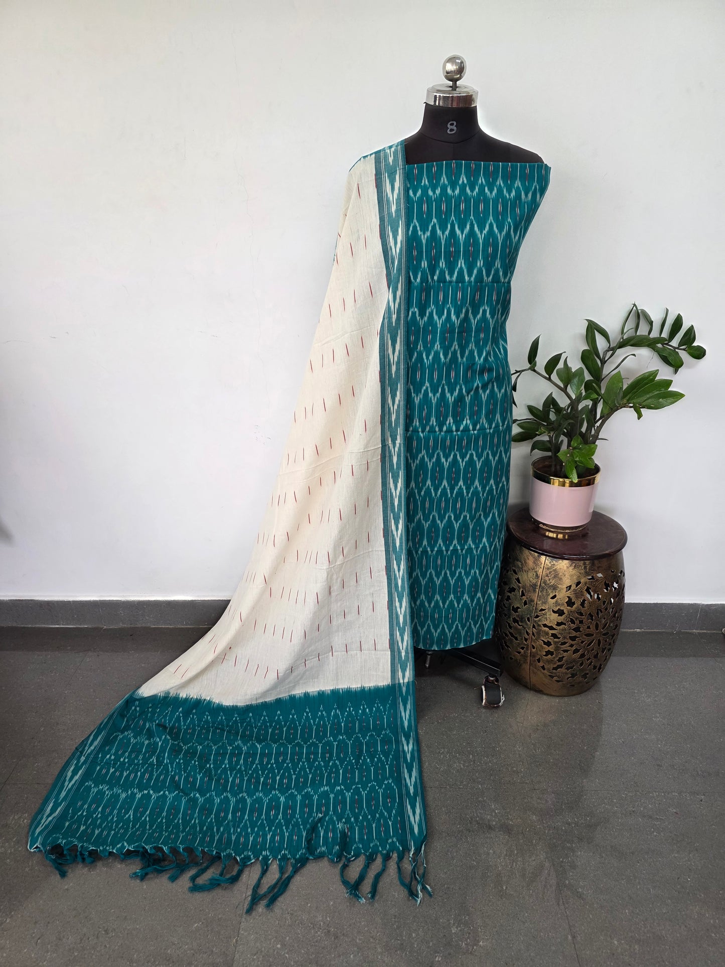 Pochampally ikkat cotton set - KK161