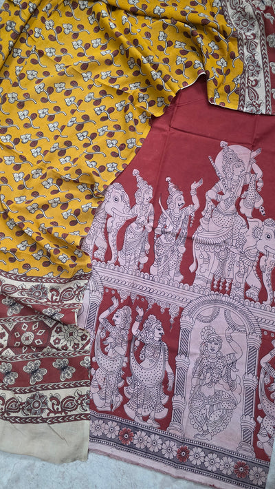 Penkalamkari- inspired kalamkari cotton set - RV180