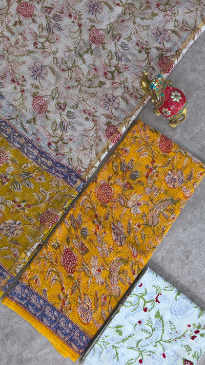 Handblock Jaipuri kota doria set -JA891