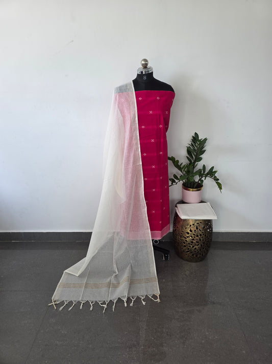 Pure handloom cotton set  - WH28