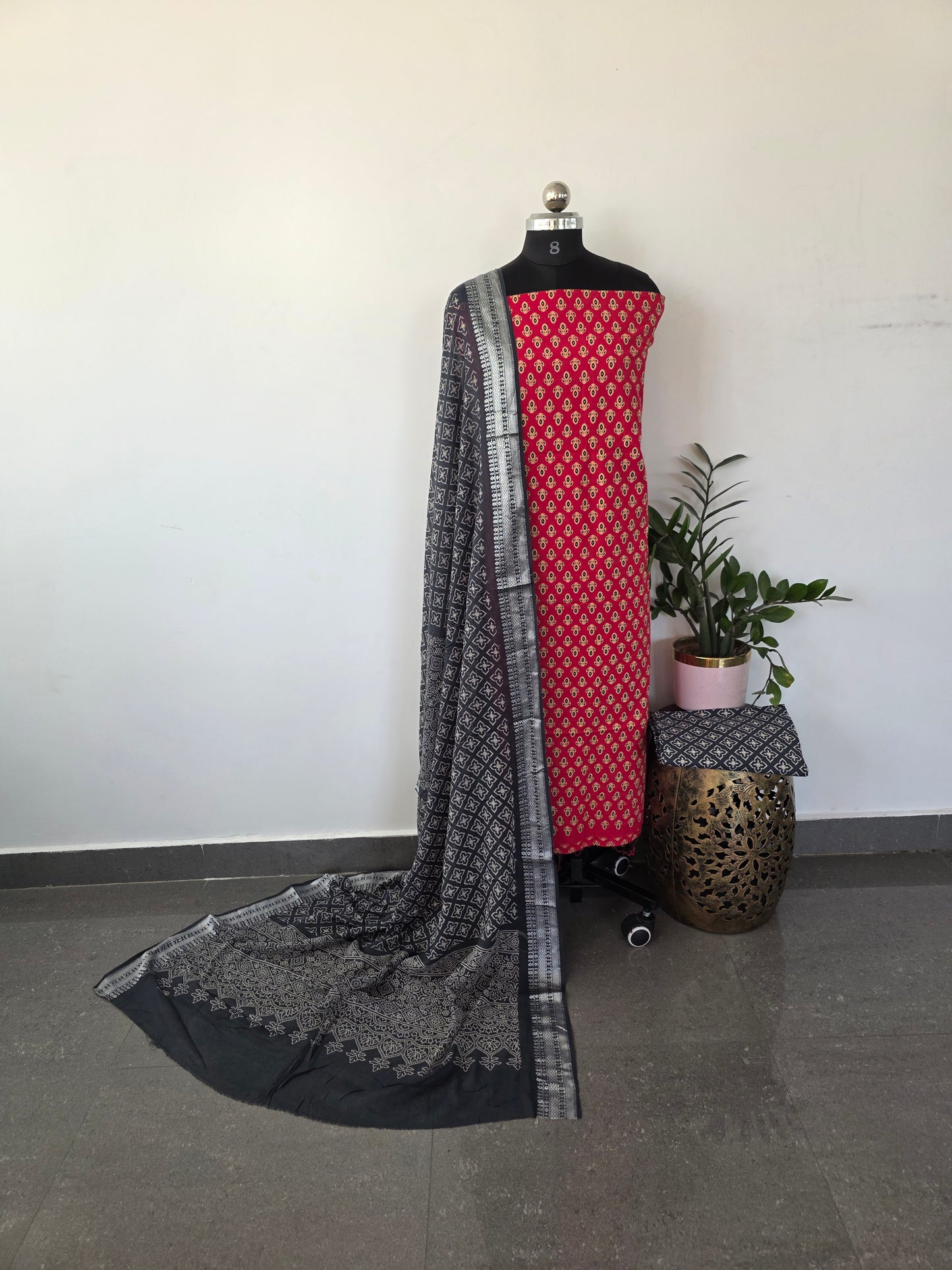 Heavy ajrakh cotton set - VC1