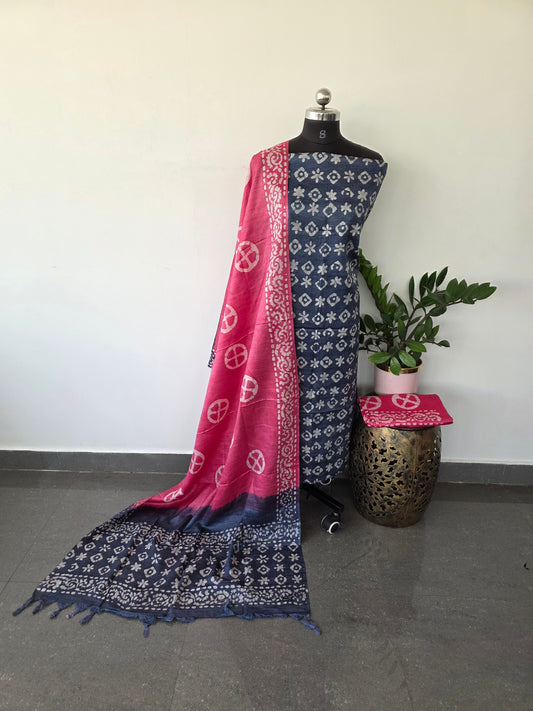 Bhagalpuri batik salwar set - BA42