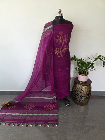 Semi muslin jamdhani salwar set - JMM482