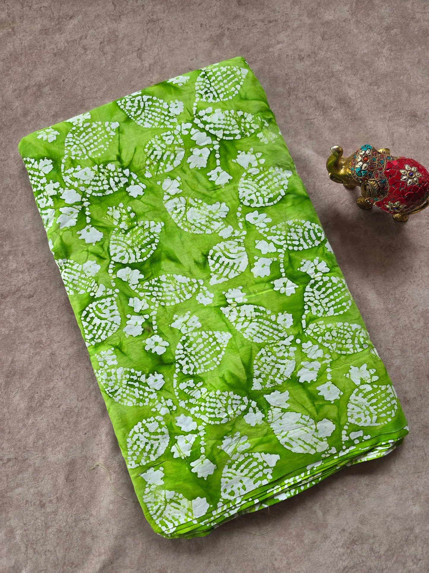 Handcrafted batik cotton running material (0.5 mtrs )-HB13