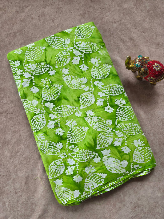 Handcrafted batik cotton running material (0.5 mtrs )-HB13