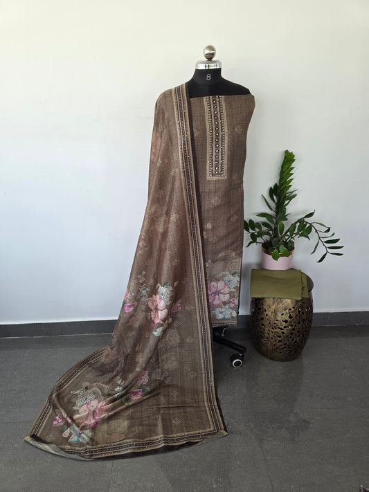 Premium semi tussar silk set - TA24
