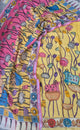 Handcrafted Kalahasthi Penkalamkari bangalore silk set - KH152