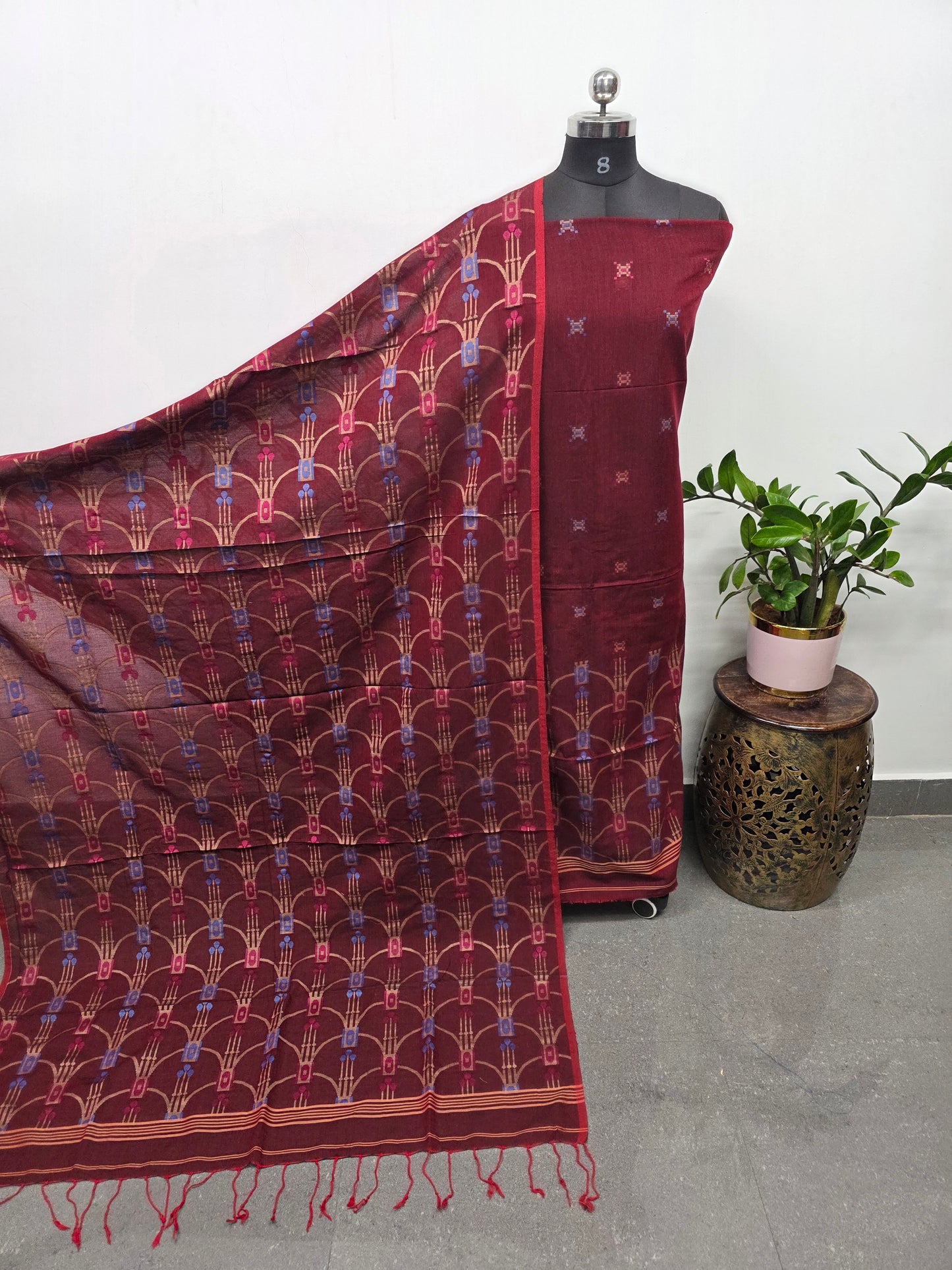 Mul cotton jamdhani set-JMM436